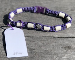 28 cm fästinghalsband RoyalPurple/MetallicAcidPurple