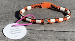 28 cm fästinghalsband Svart/NeonOrange