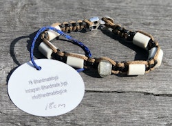 18 cm fästingarmband Svart/Brun