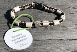 24 cm fästinghalsband Cream/Svart