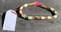 29 cm fästinghalsband NeonYello/NeonPink