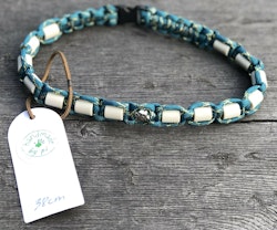 38 cm fästinghalsband Metallic Teal&Gold