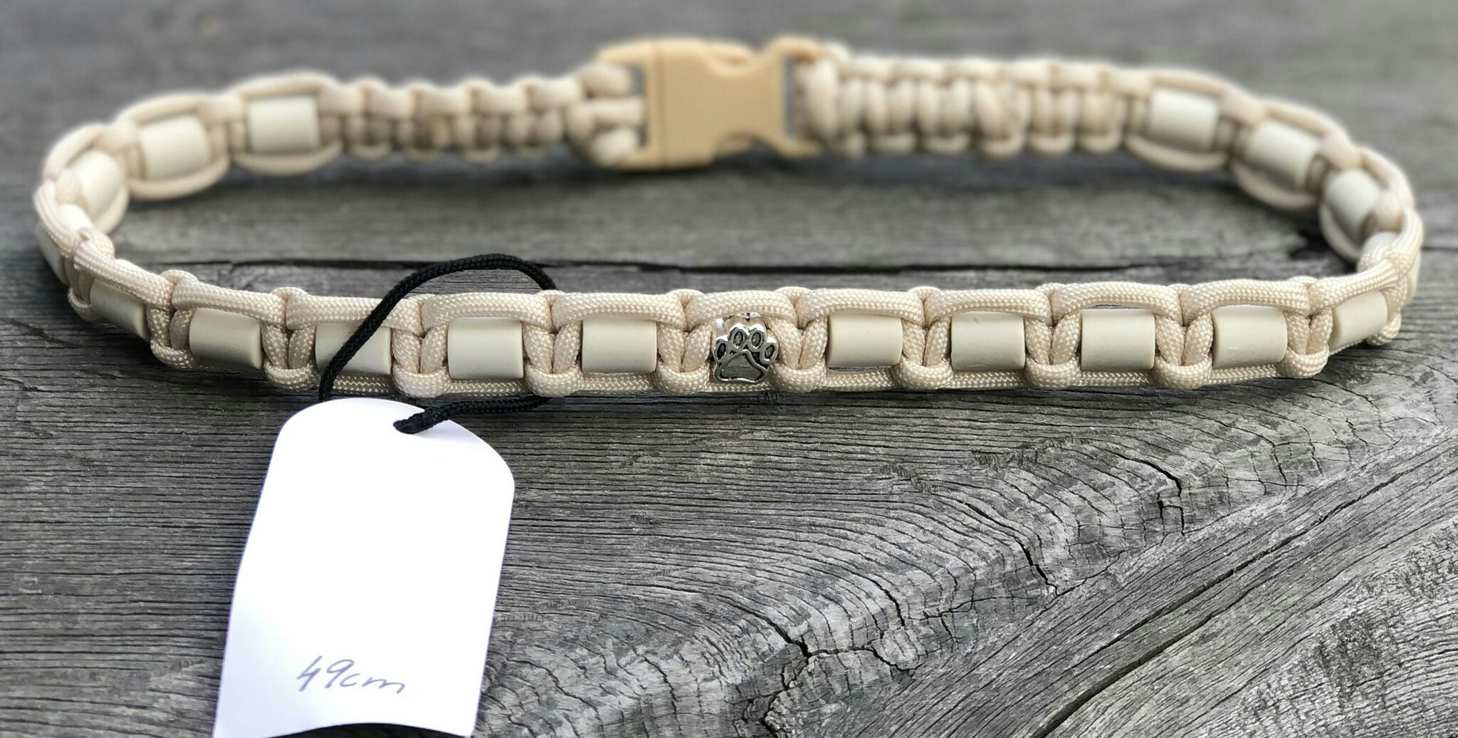49 cm fästinghalsband Cream