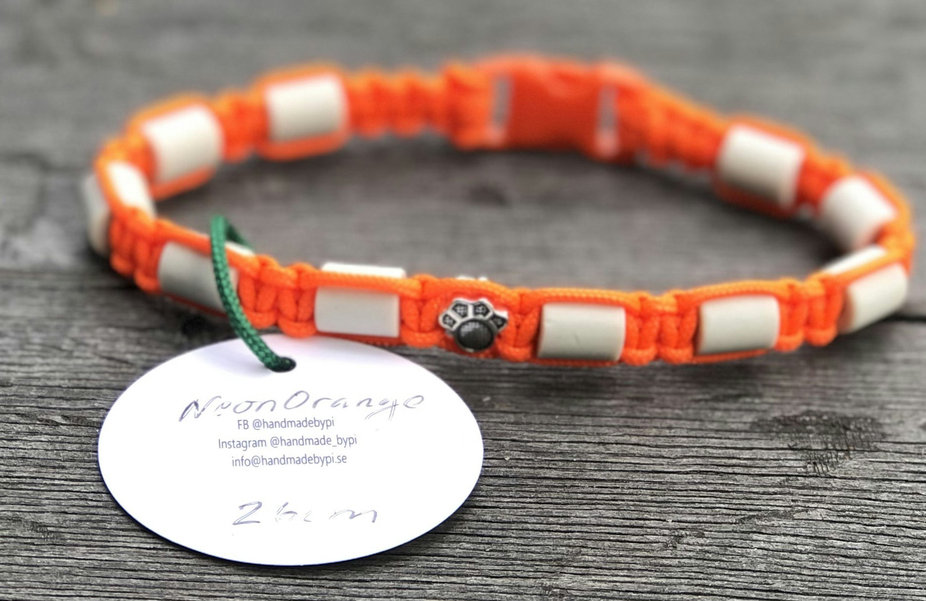 26 cm fästinghalsband NeonOrange