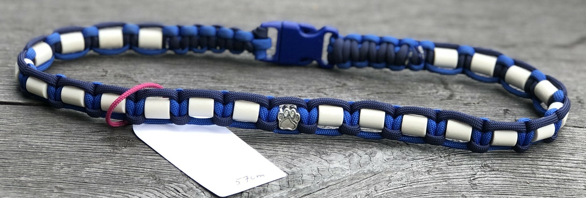 57 cm fästinghalsband MarinBlue/RoyalBlue