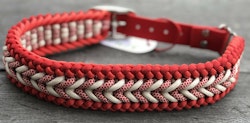 Halsband 43-50cm Imperial Red med Biothane-Adapter