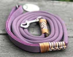 208 cm Dog Leash Rope koppel med läderhandtag Marvelous Mauve