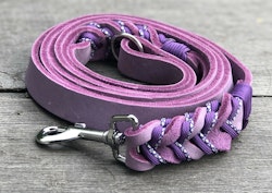 185 cm koppel i läder Pastel Purple