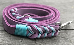 180 cm koppel i läder Pastel Purple