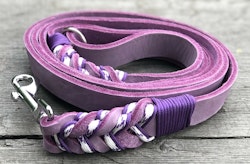 179 cm koppel i läder Pastel Purple