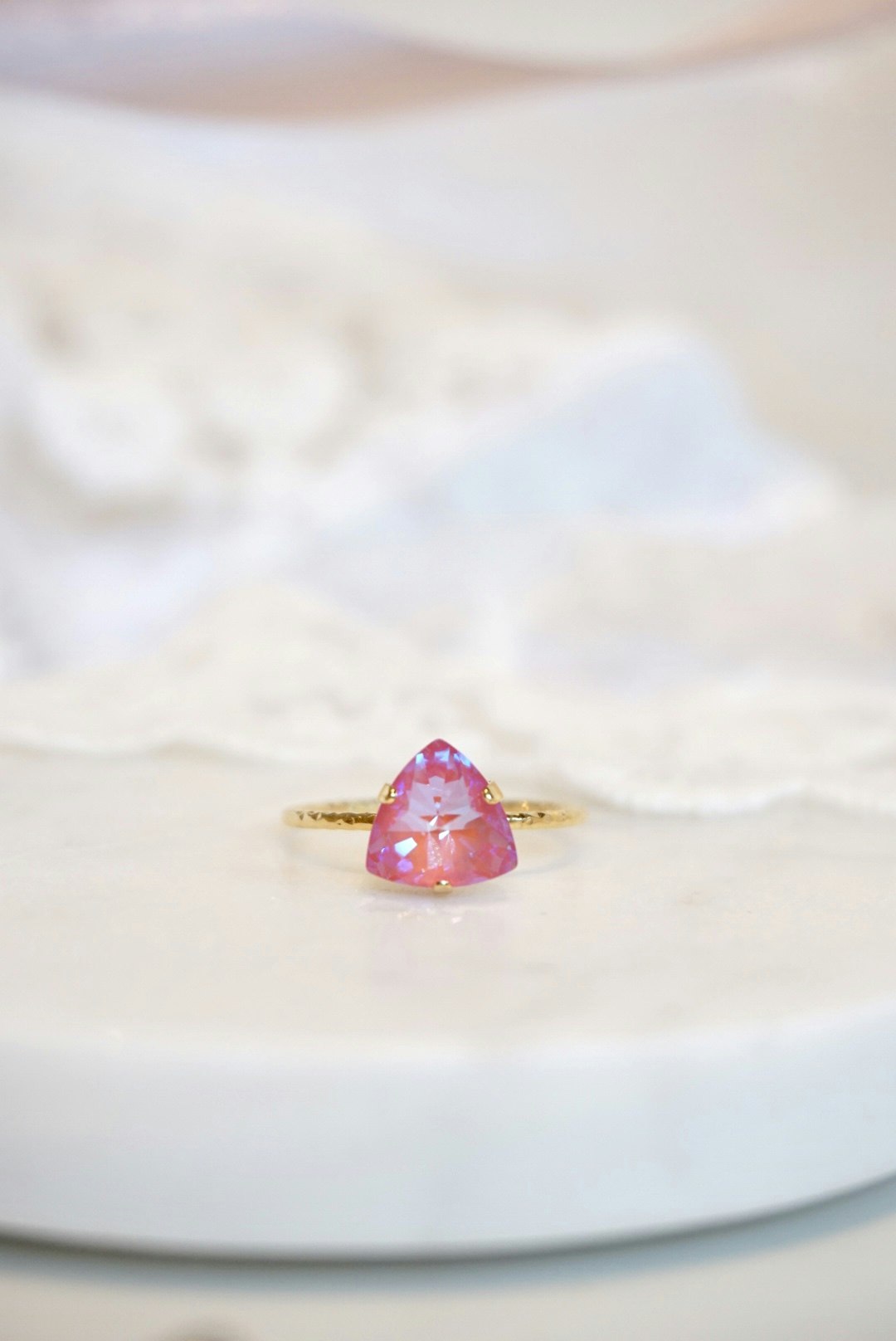 Trekantet liten ring, flere farger