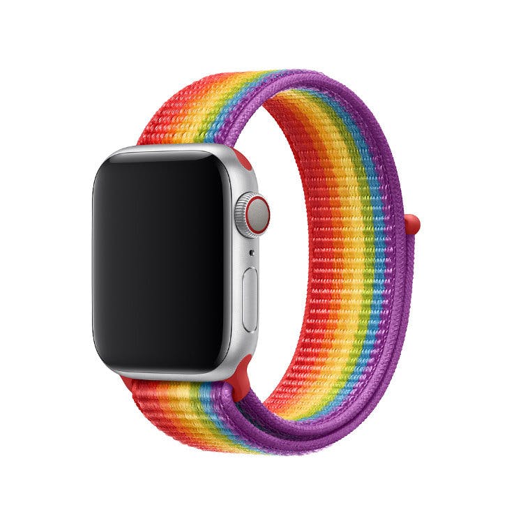 För Apple Watch 38/40mm Nylon Loop med kardborreknäppning Pride