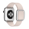 Modern Silver Buckle Läderarmband till Apple Watch 42/44mm Rosa