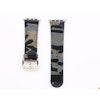 Kamouflage stil läderrem klockarmband för Apple Watch 38/40mm Grå/Svart/guld