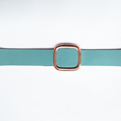 Modern Rosegold Buckle Läderarmband till Apple Watch 42/44mm Ljusblå