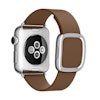 Modern Silver Buckle Läderarmband till Apple Watch 42/44mm