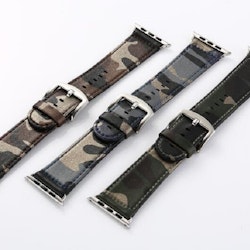 Kamouflage stil  klockarmband för Apple Watch 38/40mm Grön/Svart/Guld