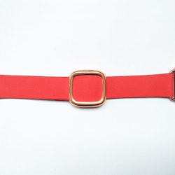 Modern Rosegold Buckle Läderarmband till Apple Watch 42/44mm Röd