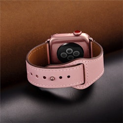Äkta läder armband till Apple Watch 42/44mm Ljusbrun