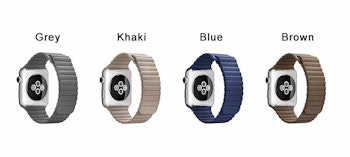 För Apple Watch 38/40mm Loop magnetlåsspänne PU läder armband