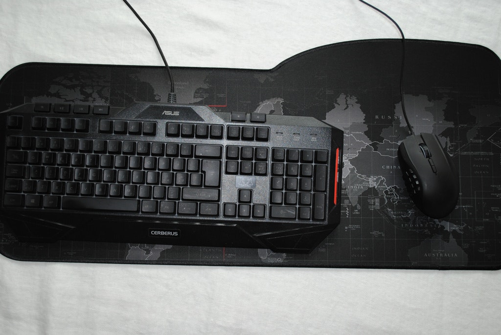 XL Mönstrad E-sport keyboard musmatta, storlek: 73x33/28 cm