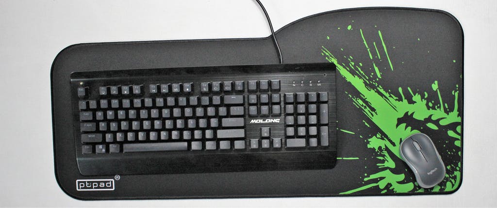 XXL green dragon keyboard musmatta, storlek: 73 cm x 33/28 cm