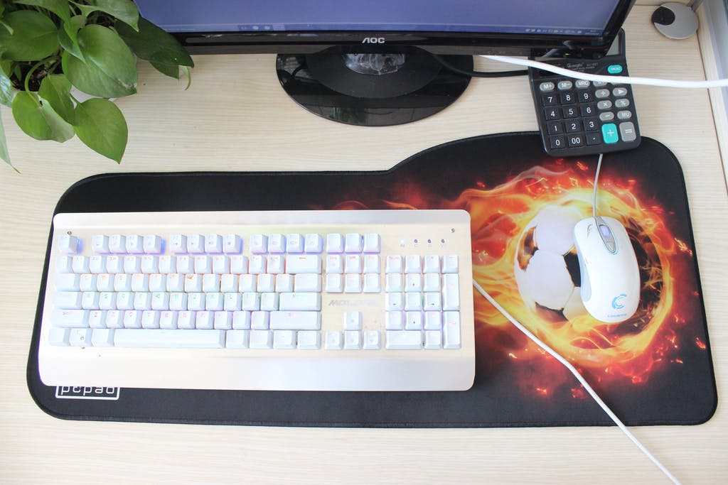 XXL Fotboll E-sport keyboard musmatta, storlek: 73 cm x 33/28 cm