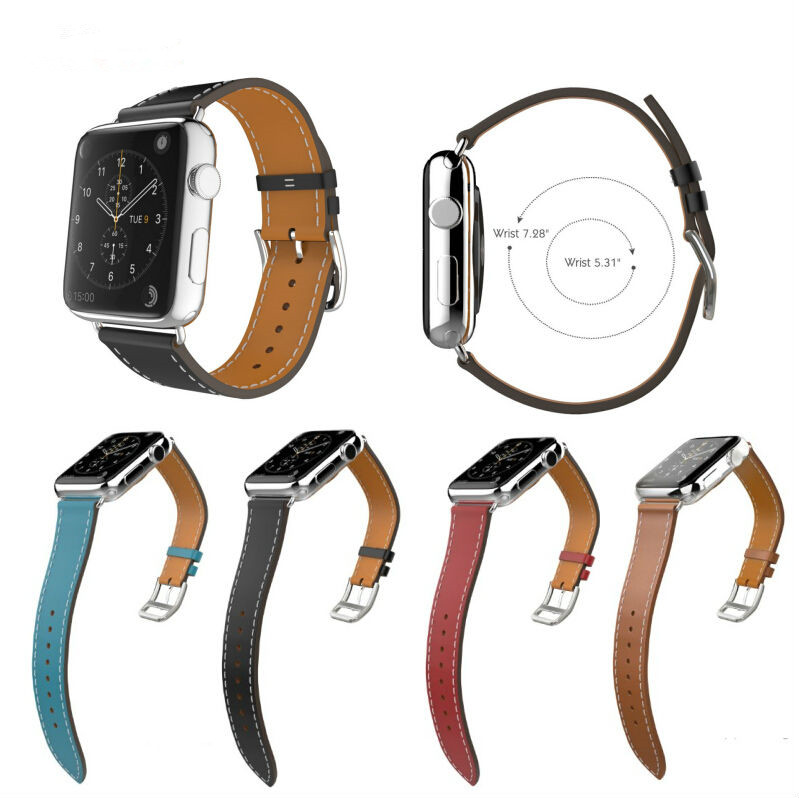 Äkta läder armband till Apple Watch 38/40mm Blå