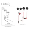 Baseus Encok H07 in-ear 3.5mm Röd