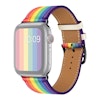 För Apple Watch 42/44mm Läderarmband Pride Svart Spänne