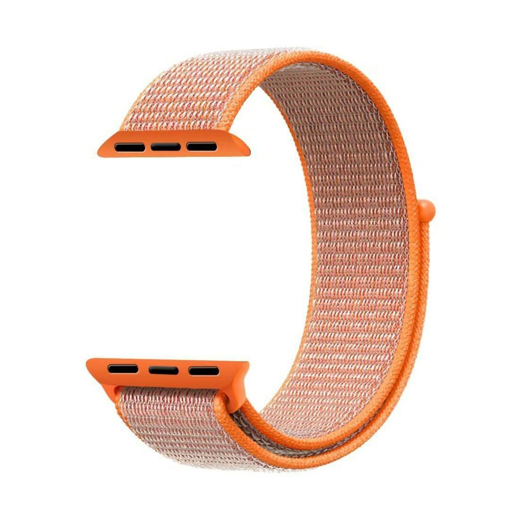 För Apple Watch 42/44mm Nylon Loop med kardborreknäppning Orange