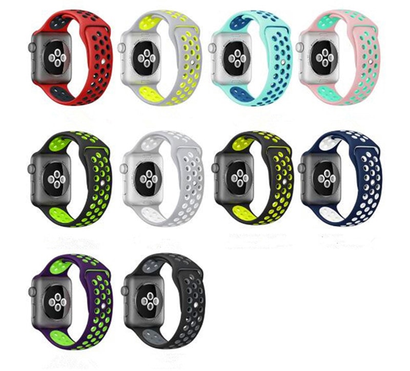 Sportarmband Apple Watch tvåfärgsdesign grå+vit Prylar-se