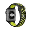 För Apple Watch 42/44mm M/L silikon Sport klockarmband Lila+grön