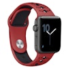 För Apple Watch 38/40mm  silikon Sport klockarmband Marinblå+rosa