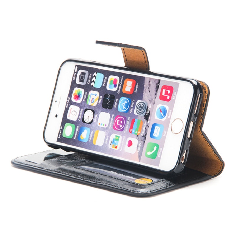 2i1 Plånboksskal i läder av hög kvalitet  Iphone 7 Vit