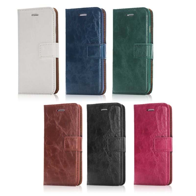 2i1 Plånboksskal i läder av hög kvalitet  Iphone 7 brun