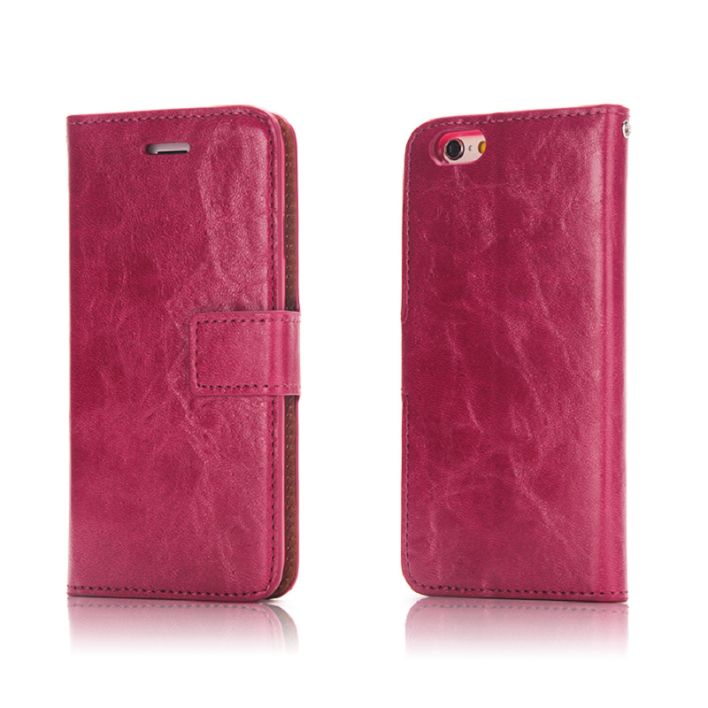 2i1 Plånboksskal i läder av hög kvalitet  Iphone 7 brun