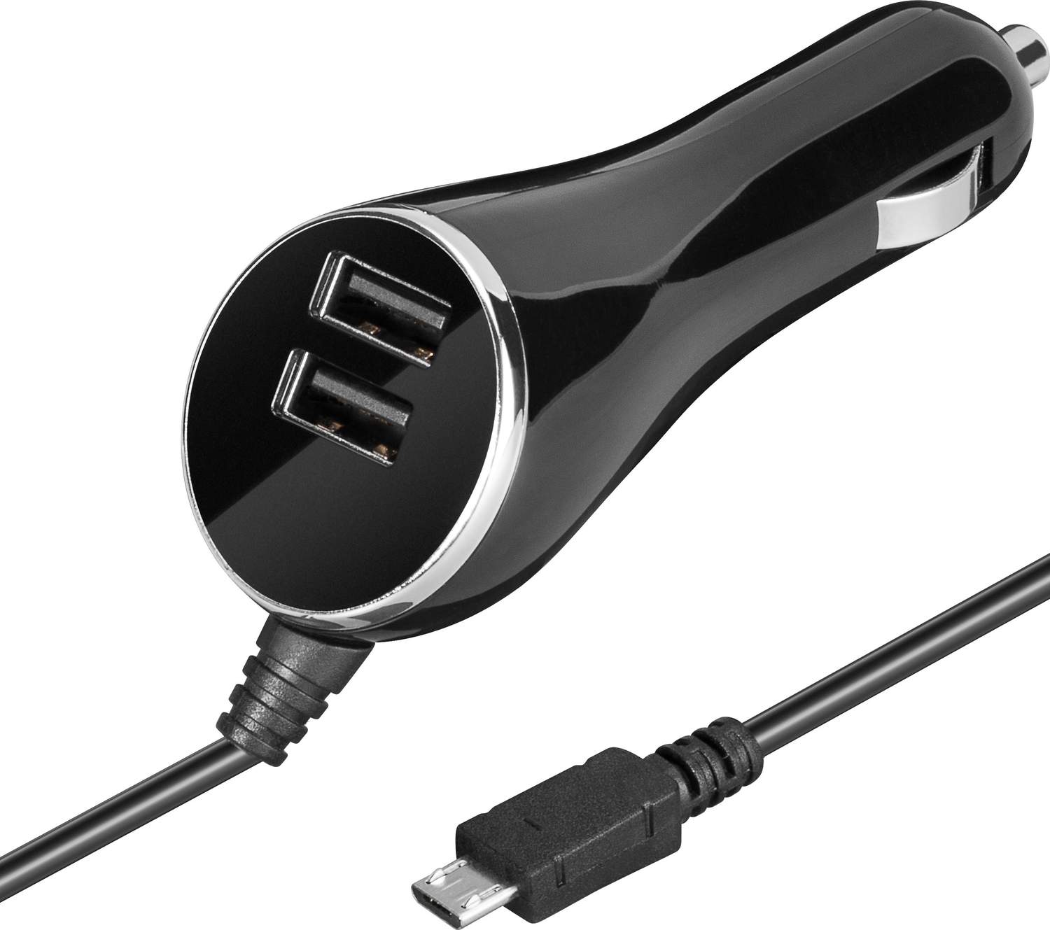 Goobay HighPower Micro-USB + 2 usb uttag billaddare 3,1A