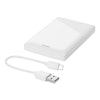 DELTACO Powerbank 5000 mAh, 2.1 A/10,5 W, 18.5 Wh, 2x USB-A, vit