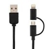 DELTACO USB-synk-/laddarkabel MFi USB Micro B- lightning