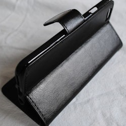 Plånkboksskal i läder av hög kvalitet till Samsung S6 Edge vit