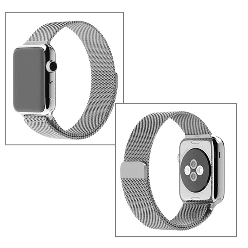 Milanese Loop Magnetic Rostfritt  apple watch armband 42/44 mm Silver