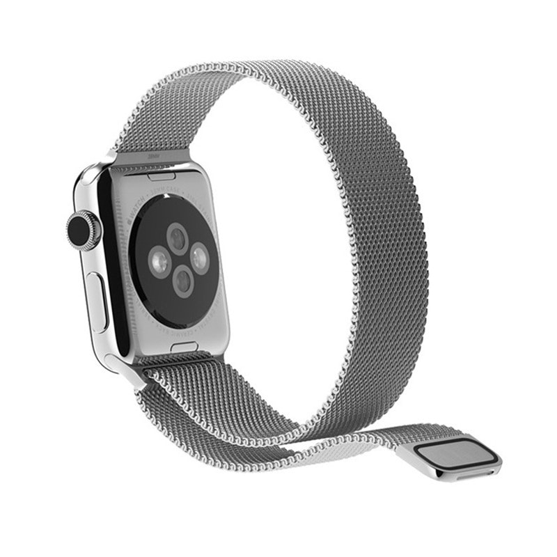 Milanese Loop Magnetic Rostfritt  apple watch armband 42/44 mm Silver