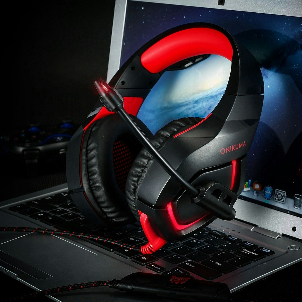 ONIKUMA K1B 3.5mm Stereo Gaming Headset med Mikrofon