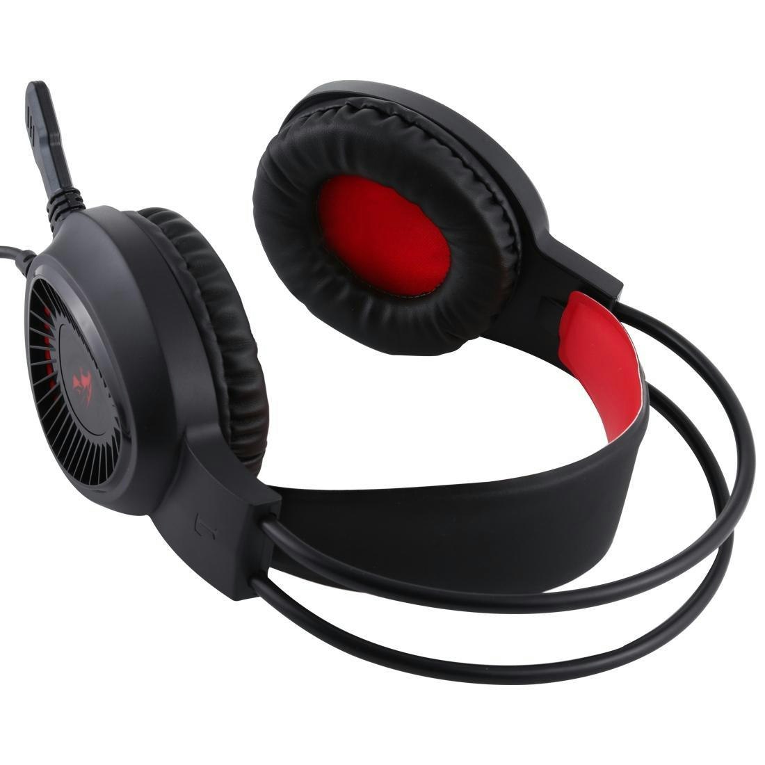 HAMTOD V1000 Dual-3.5mm Gaming Headset röd