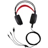 HAMTOD V1000 Dual-3.5mm Gaming Headset röd