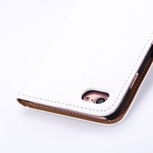 Plånboksskal i äkta läder av hög kvalitet. Iphone 7/8 vit