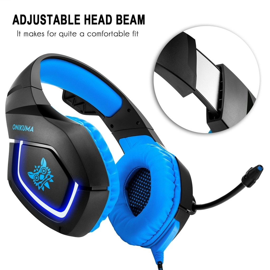 ONIKUMA K1B 3.5mm Stereo Gaming Headset med Mikrofon