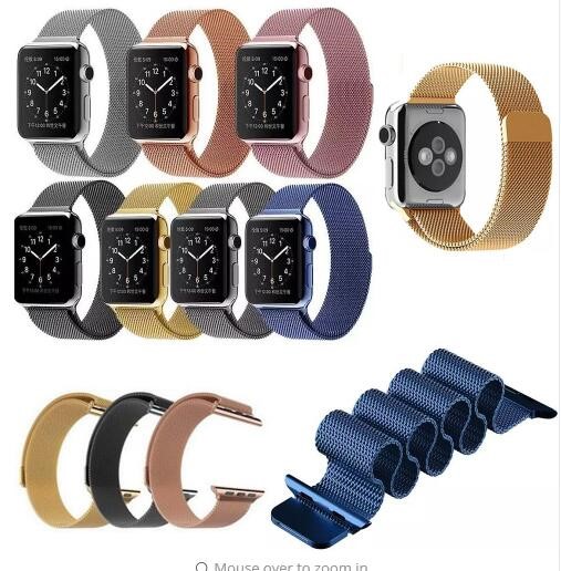 Milanese Loop Magnetic Rostfritt  apple watch armband 42/44 mm svart