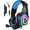 Hunterspider V1 3,5 mm RGB gaming headset blå